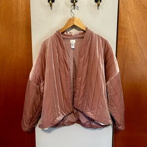A New Day unique mauve pink open bomber jacket; OSFM